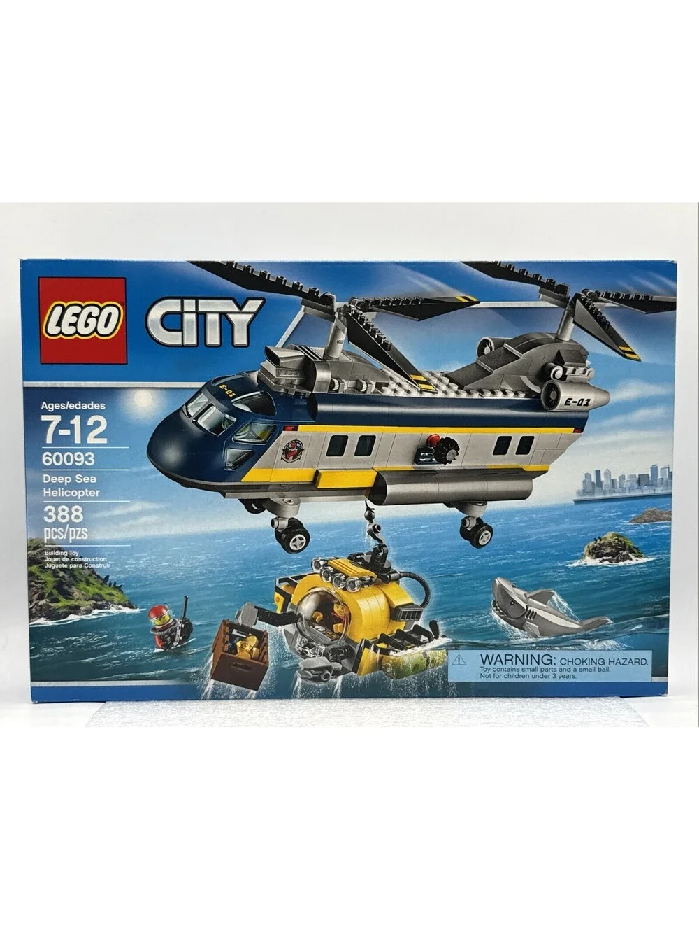 LEGO City: Deep Sea Helicopter (#60093) 2015 Retired 388 Pieces Sealed Box New